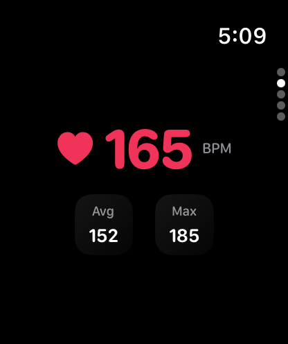 Apple Watch workout metrics