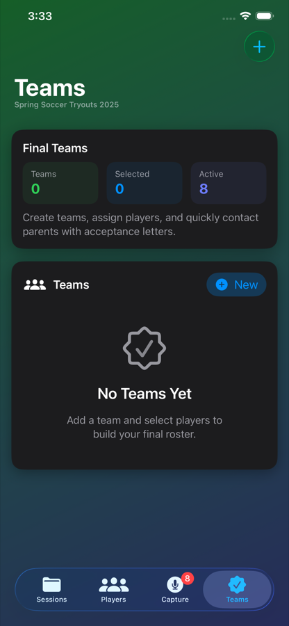Teams screen